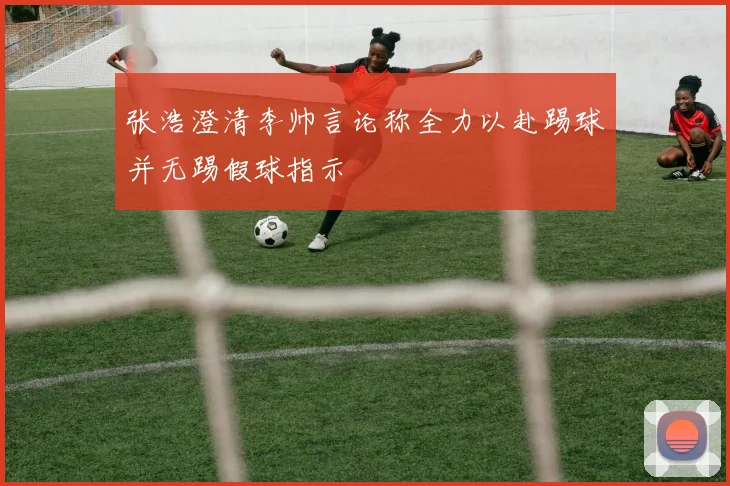 张浩澄清李帅言论称全力以赴踢球并无踢假球指示